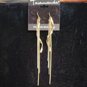 Taramanda Goldtone Dangle Earrings